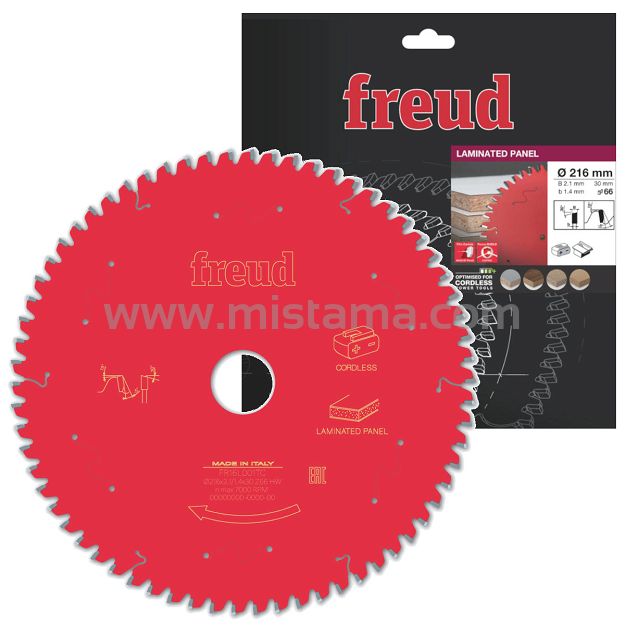 Piła tarcza widiowa 216/30 mm, 66 zębów FR16L001TC FREUD do laminatu, MDF