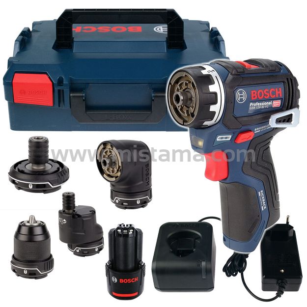 Wkrętarka akumulatorowa GSR 12V-32 FC BOSCH 1x2,0Ah L-BOXX + 4 uchwyty