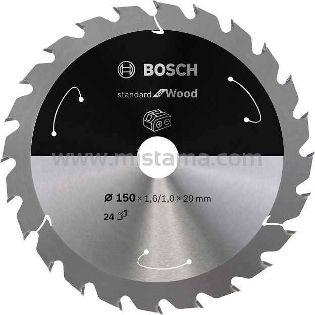 Tarcza pilarska 150/20mm Standard for Wood BOSCH (24 zęby) do pilarek aku