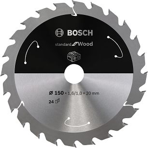 Tarcza pilarska 150/20mm Standard for Wood BOSCH (24 zęby) do pilarek aku