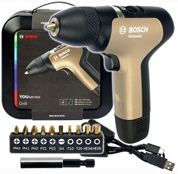 Wkrętarka YOUseries DRILL BOSCH + 10 BITÓW WALIZKA 1x4,0Ah