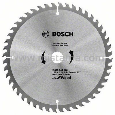 Tarcza pilarska 190/20mm Eco for Wood BOSCH (48 zębów)