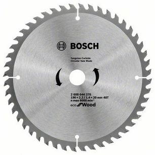 Tarcza pilarska 190/20mm Eco for Wood BOSCH (48 zębów)