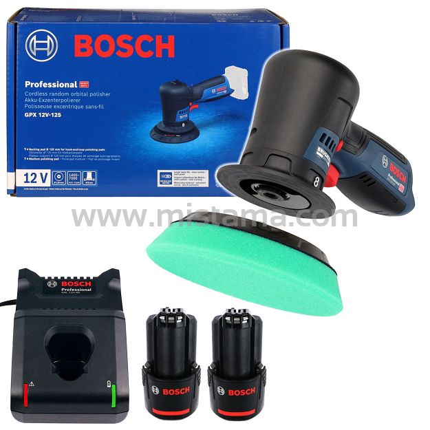 Akumulatorowa polerka szlifierka GPX 12V-125 BOSCH 2x2,0Ah