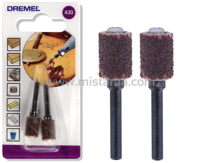 Trzpień szlifierski 6,4mm 430 DREMEL + taśma GR60 (2 sztuki)