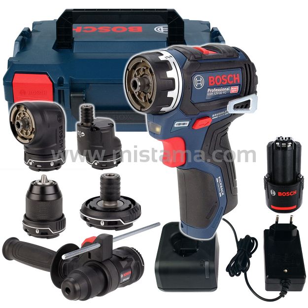 Wkrętarka akumulatorowa GSR 12V-32 FC BOSCH 1x2,0Ah L-BOXX + 5 uchwytów