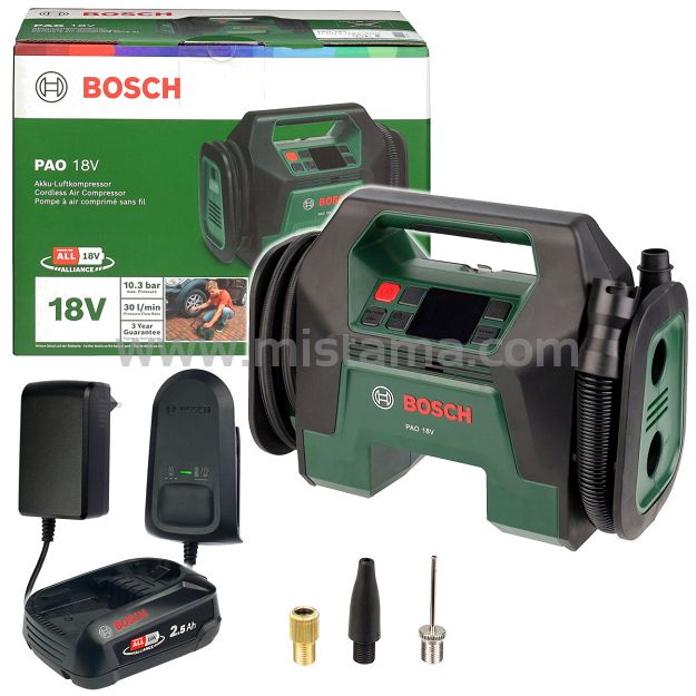 Sprężarki kompresor pompka akumulatorowa PAO 18V BOSCH 1x2,5Ah