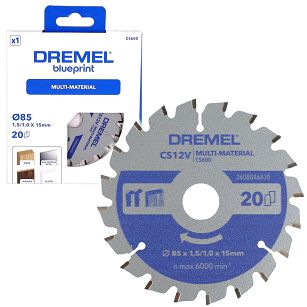 Tarcza piła widiowa Multimaterial CS600 85x15mm 20 zębów do pilarki CS12V-S1C DREMEL