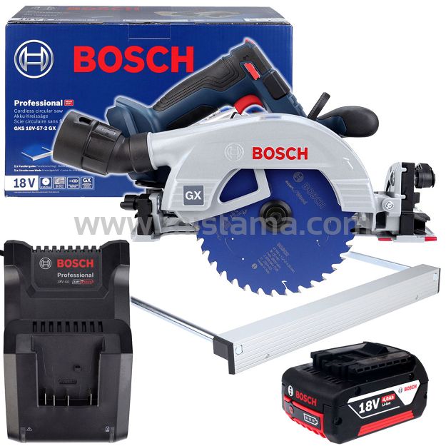 Pilarka tarczowa 57mm GKS 18V-57-2 GX BOSCH BEZSZCZOTKOWA 1x4,0Ah