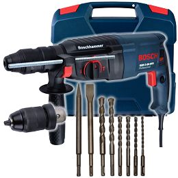 Młotowiertarka GBH 2-26 DFR BOSCH + walizka + 8 wierteł i dłut