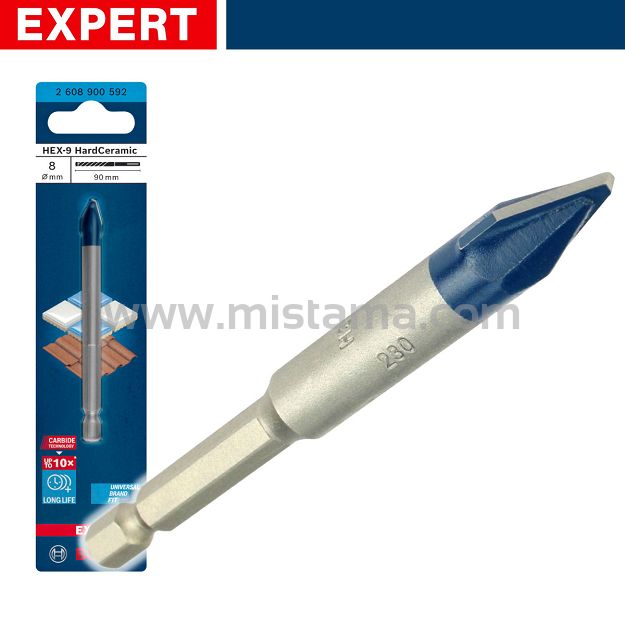 Wiertło do ceramiki i dachówki 8mm HEX-9 BOSCH EXPERT