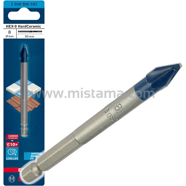 Wiertło do ceramiki i dachówki 8mm HEX-9 BOSCH EXPERT
