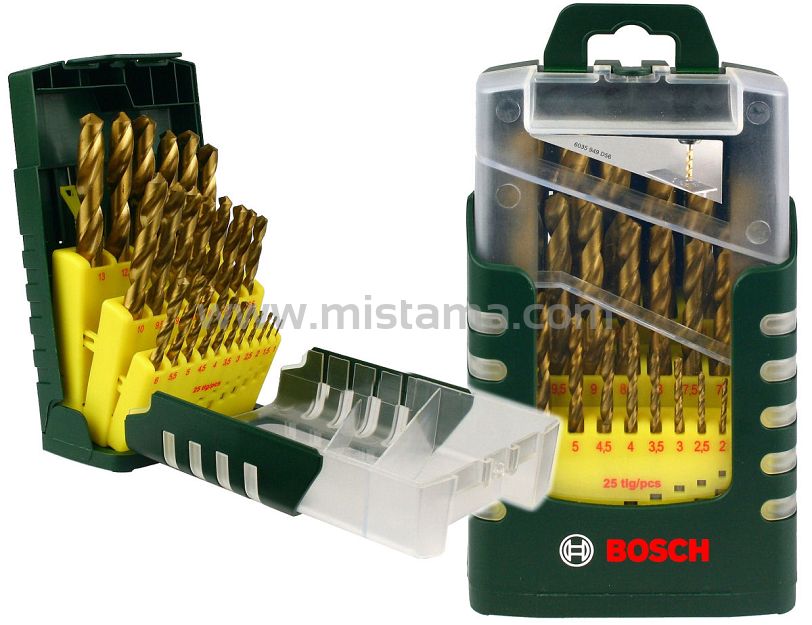 Zestaw 25 wierteł HSS-TIN do metalu BOSCH