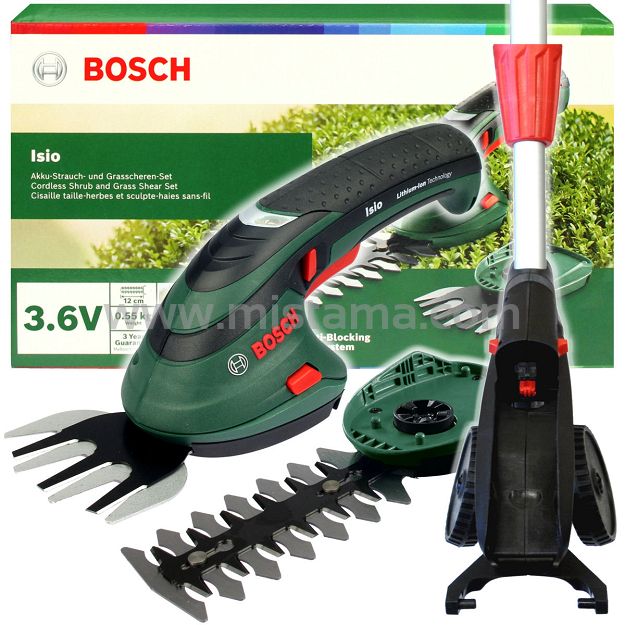 Nożyce ISIO 3 BOSCH + 2 noże  + drążek