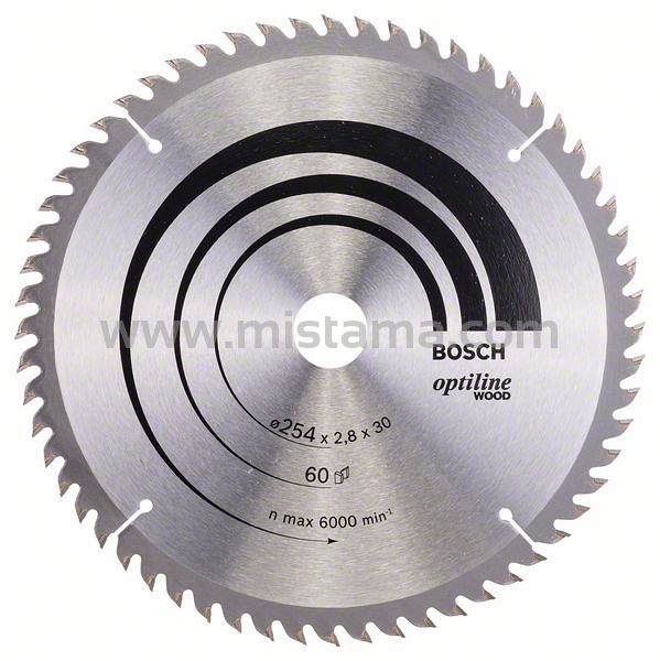 Tarcza pilarska 254/30mm Optiline Wood BOSCH (60 zębów)