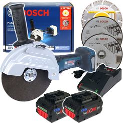 Szlifierka GWS 18V-180 P BOSCH 2x5,5Ah BITURBO