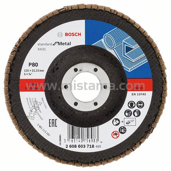 Tarcza listkowa X431 do metalu 125mm GR.80 BOSCH (płaska)