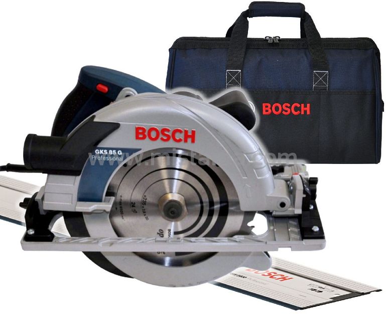 Pilarka tarczowa GKS 85 G BOSCH + torba + szyna FSN 1600
