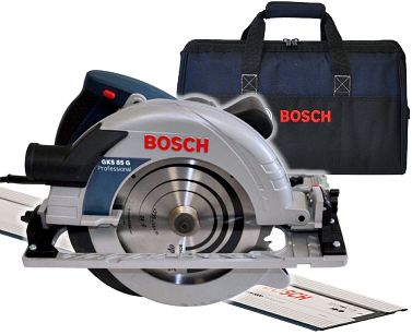 Pilarka tarczowa GKS 85 G BOSCH + torba + szyna FSN 1600
