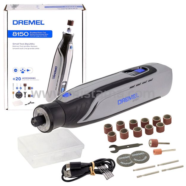 Szlifierka wysokoobrotowa 7,2V DREMEL 8150 + 20 AKCESORIÓW