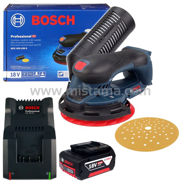 Szlifierka mimośrodowa GEX 18V-150-3 BOSCH 1x4,0Ah