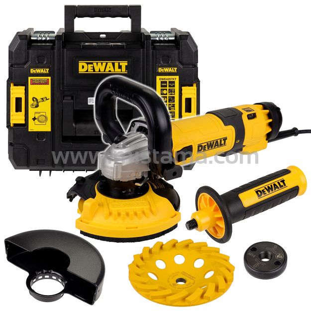 Szlifierka do betonu 1500W DWE4257KT DEWALT + osprzęt + walizka