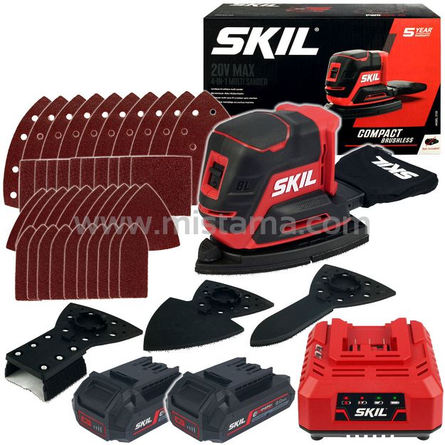Szlifierka oscylacyjna 3720 4w1 20V SKIL 2x2,0Ah + osprzęt