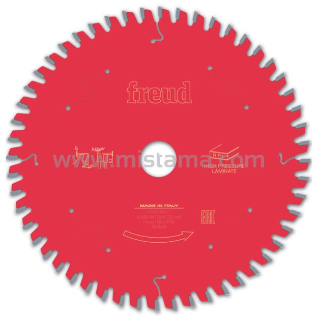 Piła tarcza widiowa 168/20 mm 52 zęby FR08H001H FREUD do płyt HPL, CORIAN, TRESPA