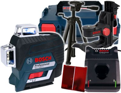 Laser krzyżowy GLL 3-80 C BOSCH L-BOXX + statyw 150cm + BM1