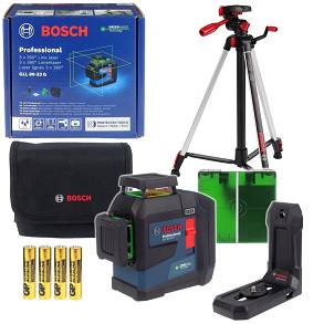 Laser krzyżowy 360° GLL 80-33 G BOSCH + statyw TT 150 + uchwyt