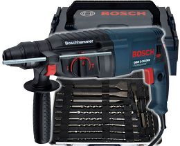 Młotowiertarka GBH 2-26 DRE BOSCH L-BOXX + 11 wierteł i dłut