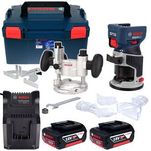 Frezarka krawędziowa 18V GKF 18V-8 L-BOXX 2x4,0Ah + moduł górnowrzecionowy TE 600