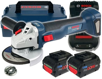 Szlifierka kątowa GWS 18V-10 BOSCH 2x8,0Ah L-BOXX