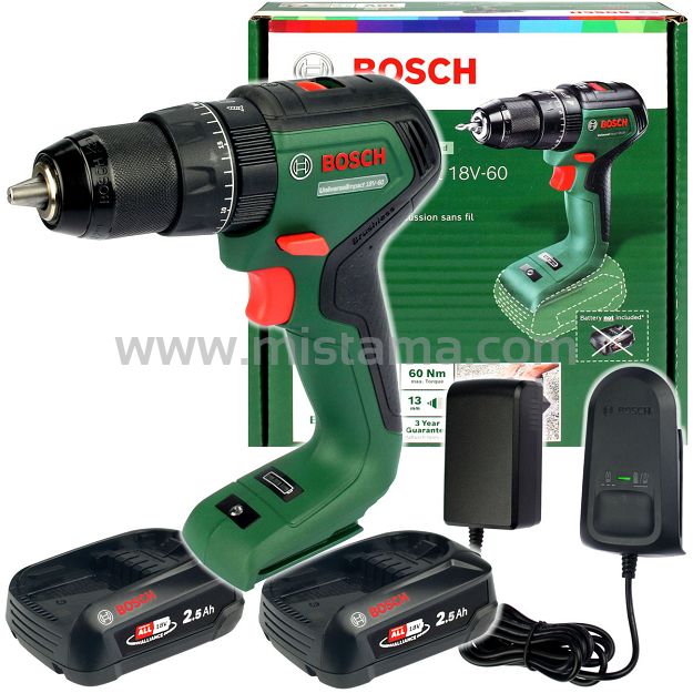 Wkretarka UniversalImpact 18V-60 BOSCH 2x2,5Ah