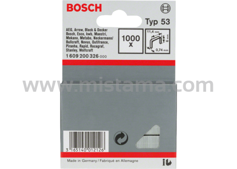 Zszywki  6 mm TYP 53 BOSCH (1000 szt.)