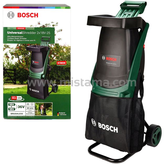 Akumulatorowy rozdrabniacz do gałęzi UniversalShredder 2x18V-25 BOSCH (korpus)