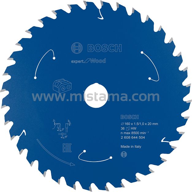 Tarcza pilarska 160/20mm Expert for Wood BOSCH (36 zębów) do pilarek aku