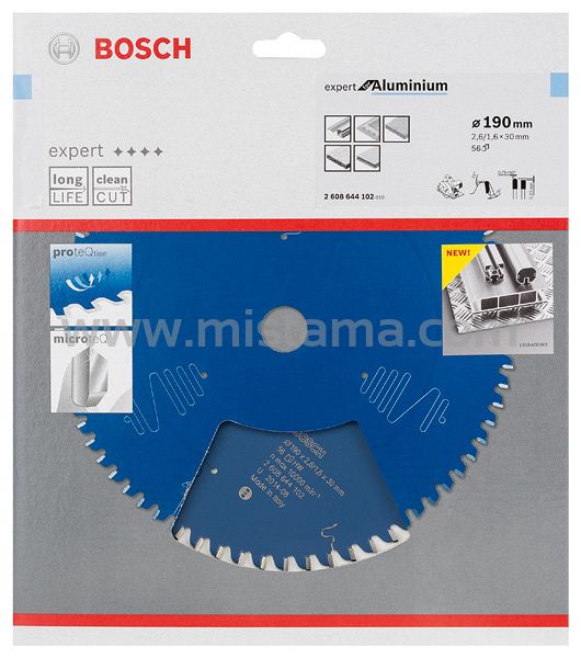 Tarcza pilarska 190/30mm Expert for Aluminium BOSCH (56 zębów)