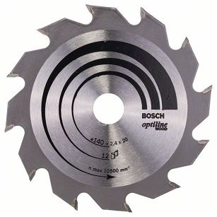Tarcza pilarska 140/20mm Optiline Wood BOSCH (12 zębów)