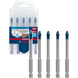 Zestaw 5 wierteł (6mm) do ceramiki i dachówki HEX-9 BOSCH EXPERT