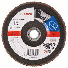 Tarcza listkowa X571 do metalu 180mm GR.60 BOSCH (wypukła)