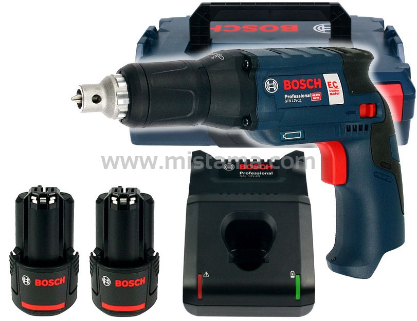 Wkrętarka GTB 12V-11 BOSCH 2x3,0Ah L-BOXX do płyt GK