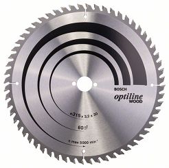 Tarcza pilarska 315/30mm Optiline Wood BOSCH (60 zębów)