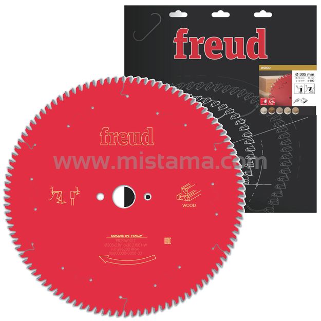 Tarcza piła widiowa 305/30 mm, 100 zębów FREUD do drewna, MDF