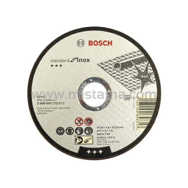 Tarcza korundowa 125/1,6mm BOSCH (do cięcia stali INOX)