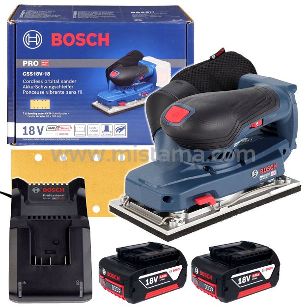 Szlifierka oscylacyjna GSS 18V-18 BOSCH 2x4,0Ah