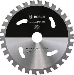 Tarcza pilarska 140/20 mm Standard for Steel BOSCH (30 zębów)