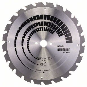 Tarcza pilarska 350/30mm Construct Wood BOSCH (24 zęby)