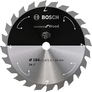 Tarcza pilarska 184/16mm Standard for Wood BOSCH (24 zęby) do pilarek aku
