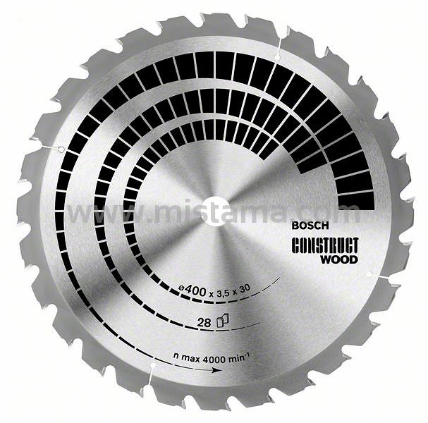 Tarcza pilarska 400/30mm Construct Wood BOSCH (28 zębów)